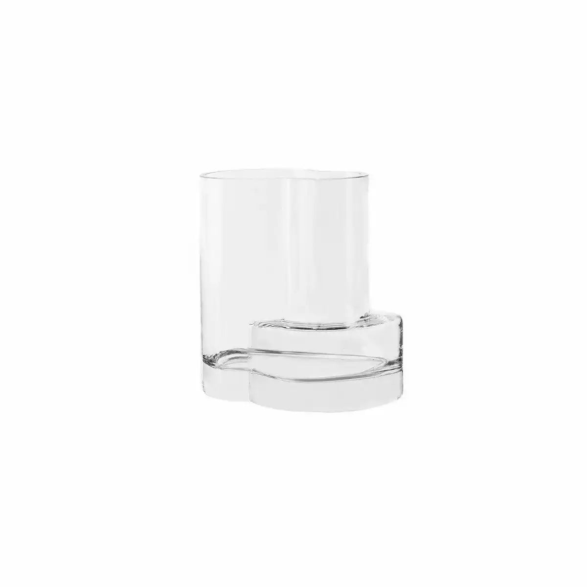 Moderne Vase im konstruktivistischen Stil, Top-Design, FUSIO 25 Klarglas - HomeDesign Knaus