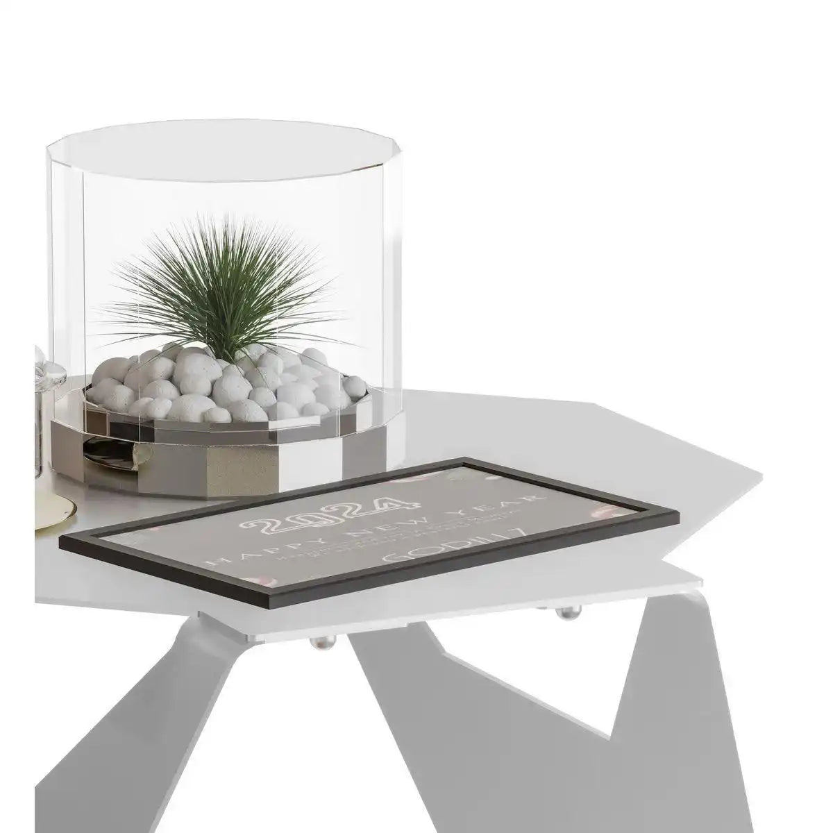 Moderner Hive Beistelltisch Stahl Weiß - HomeDesign Knaus