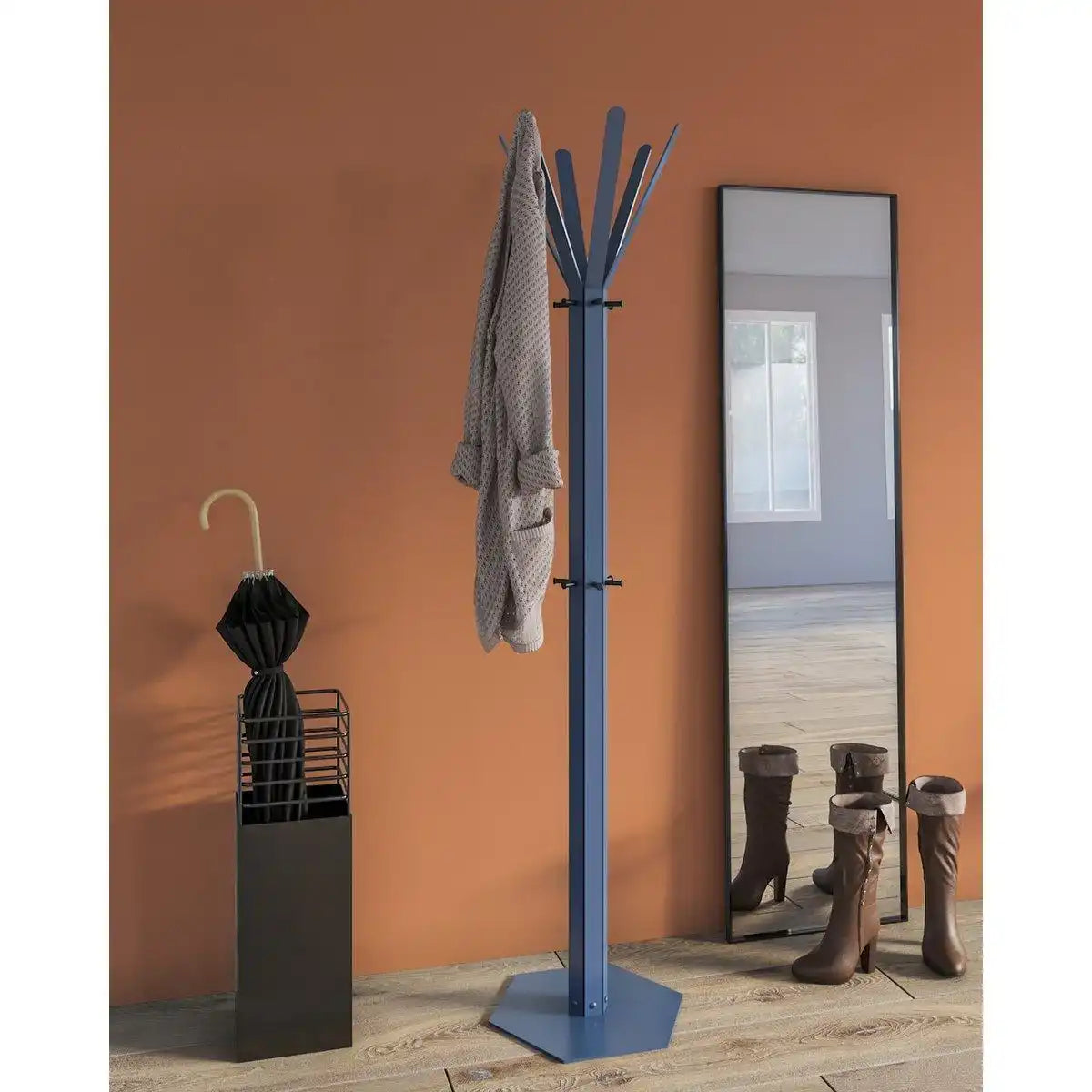 Molto Industrial Standgarderobe 14 Kleiderhaken Garderobenständer - HomeDesign Knaus