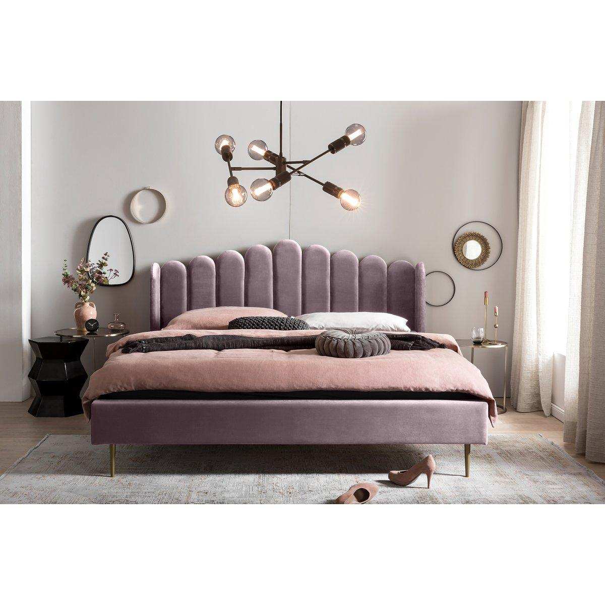 Muschelbett aus Samt 140x200 cm - HomeDesign Knaus