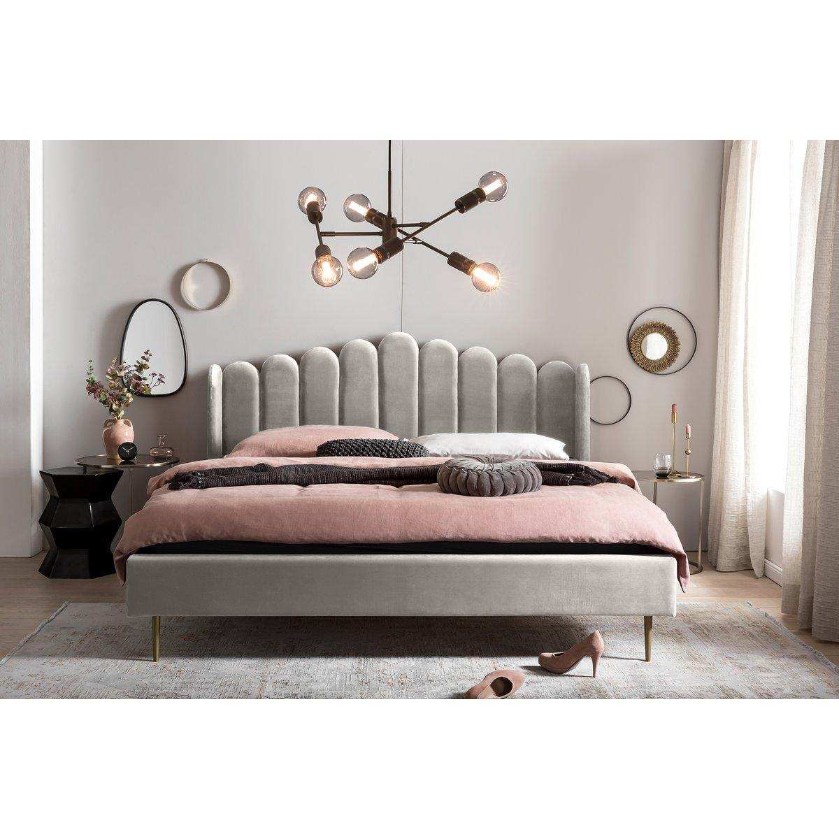 Muschelbett aus Samt 140x200 cm - HomeDesign Knaus
