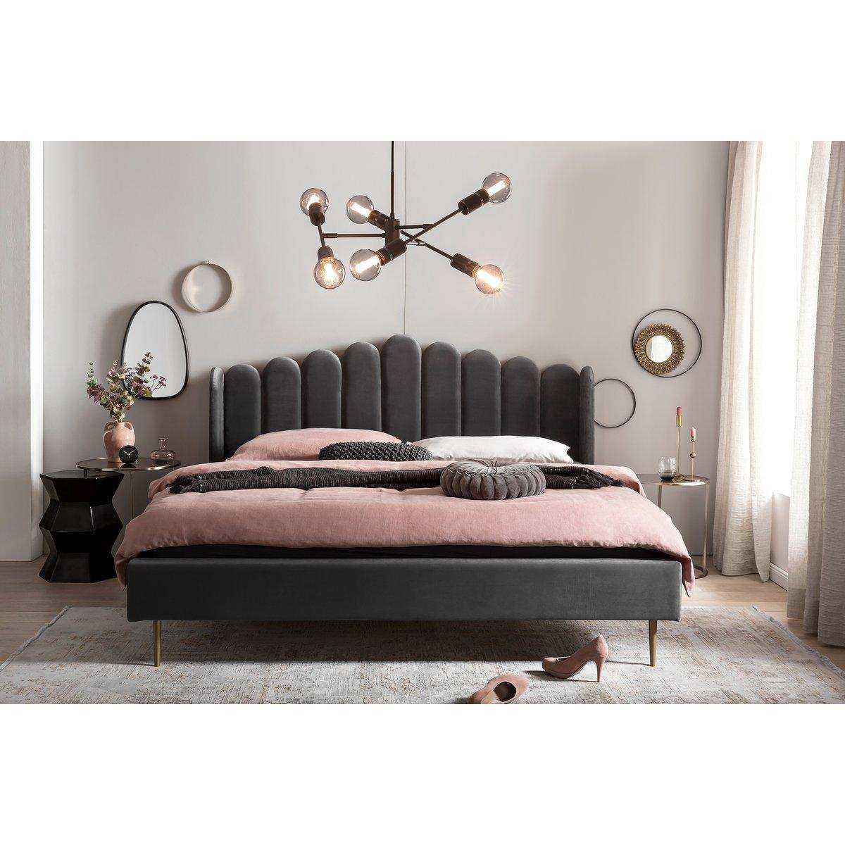 Muschelbett aus Samt 140x200 cm - HomeDesign Knaus