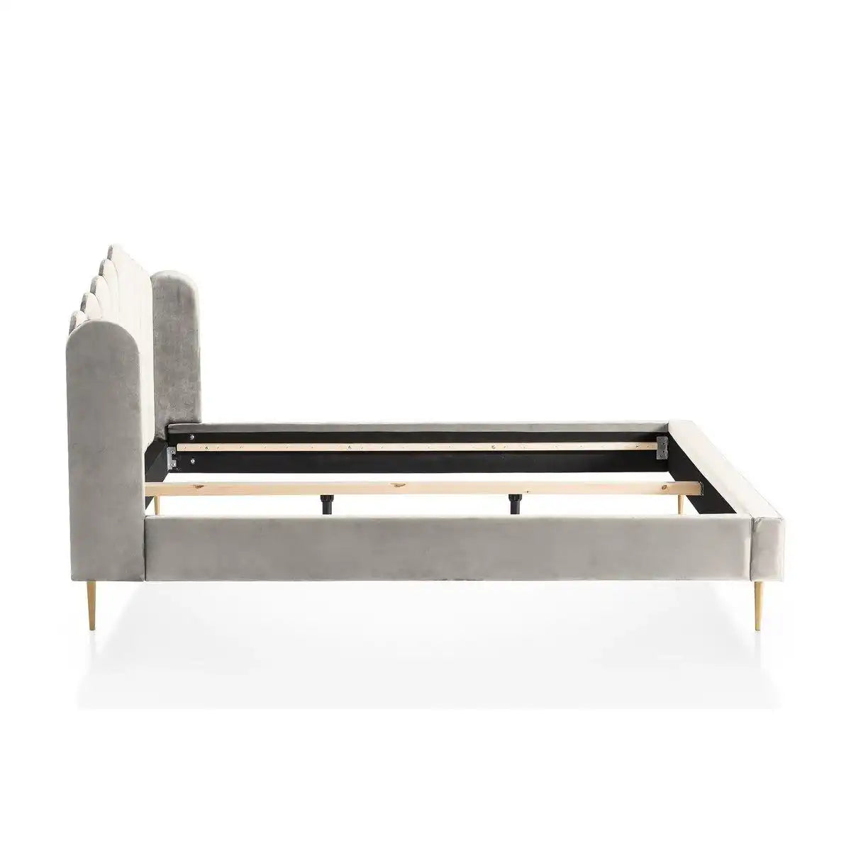 Muschelbett aus Samt 140x200 cm - HomeDesign Knaus