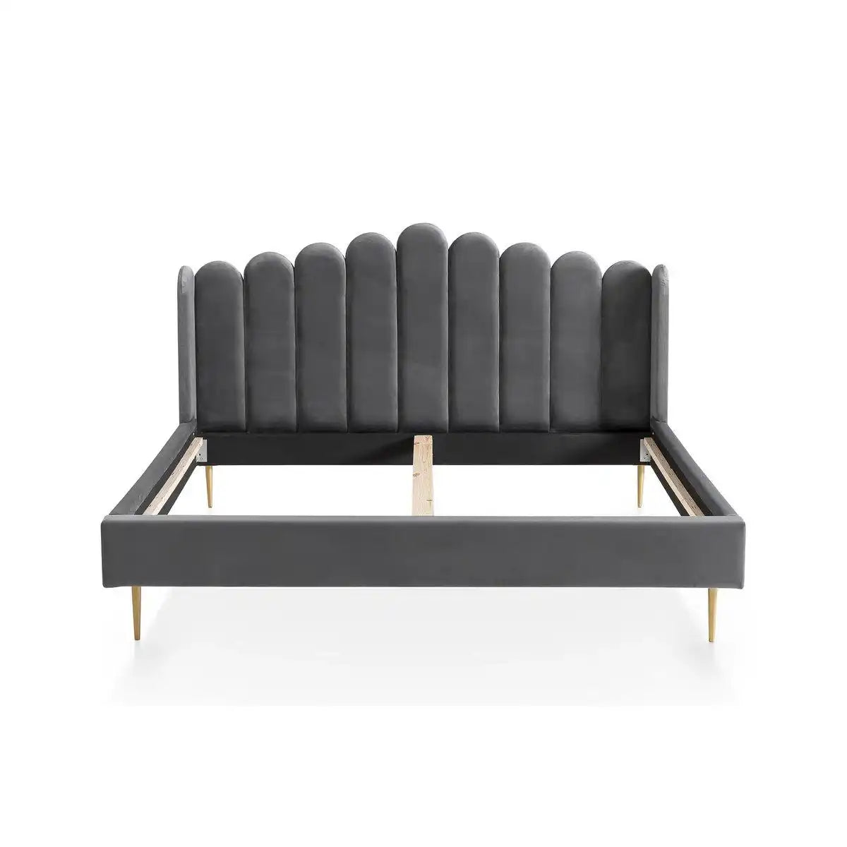 Muschelbett aus Samt 140x200 cm - HomeDesign Knaus