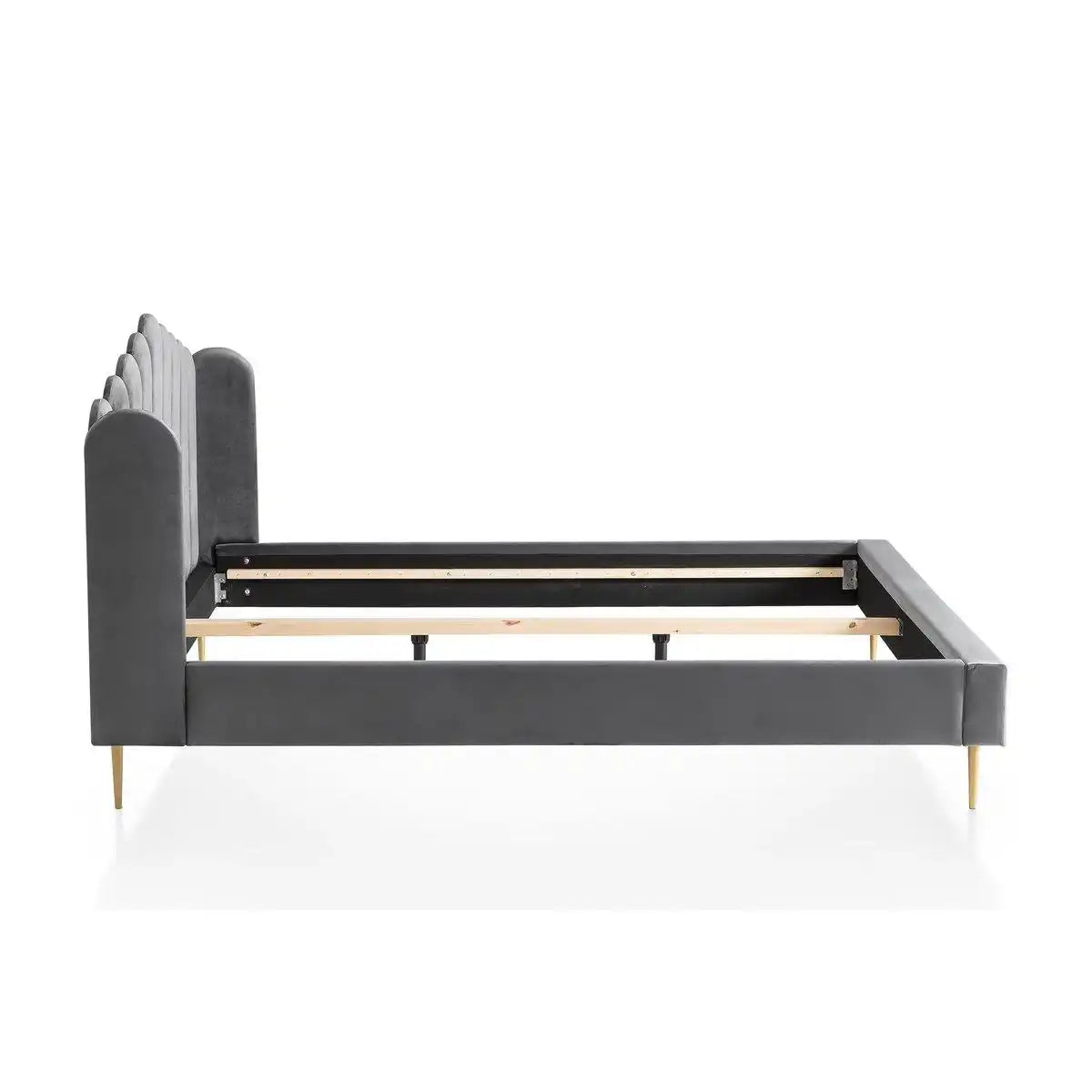 Muschelbett aus Samt 140x200 cm - HomeDesign Knaus