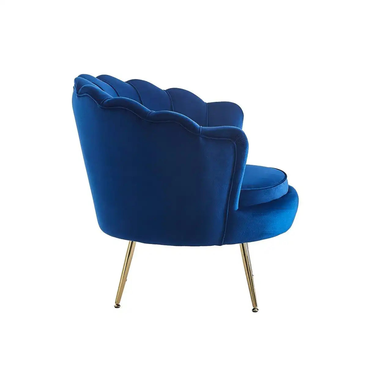 Muschelsessel aus Samt Dunkelblau - HomeDesign Knaus