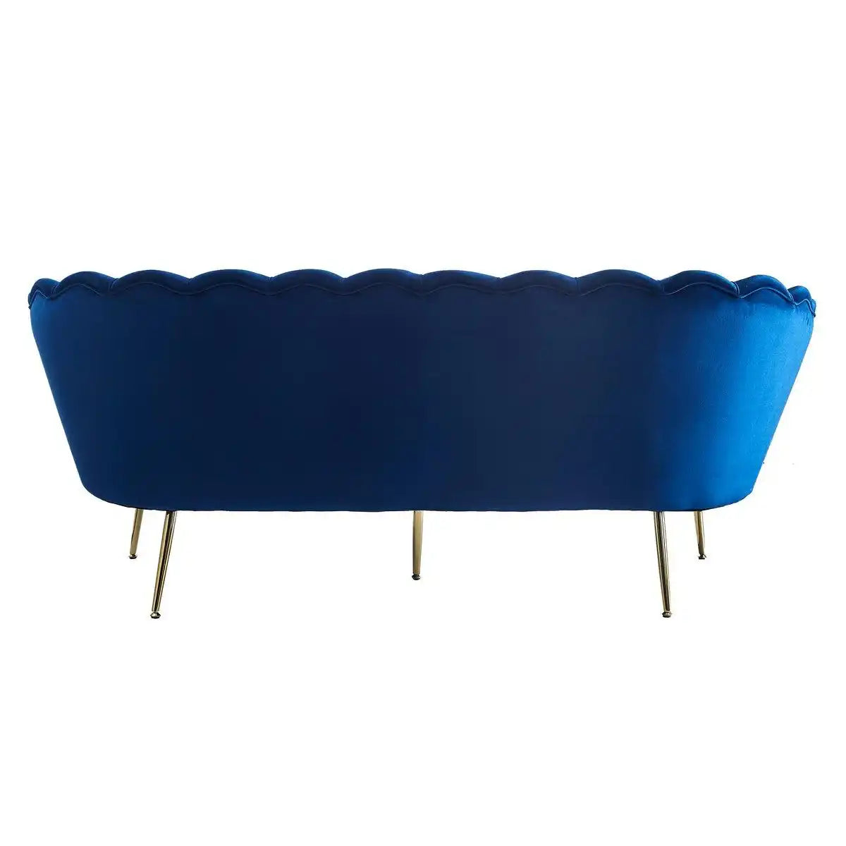 Muschelsofa 3-Sitzer aus Samt Dunkelblau - HomeDesign Knaus