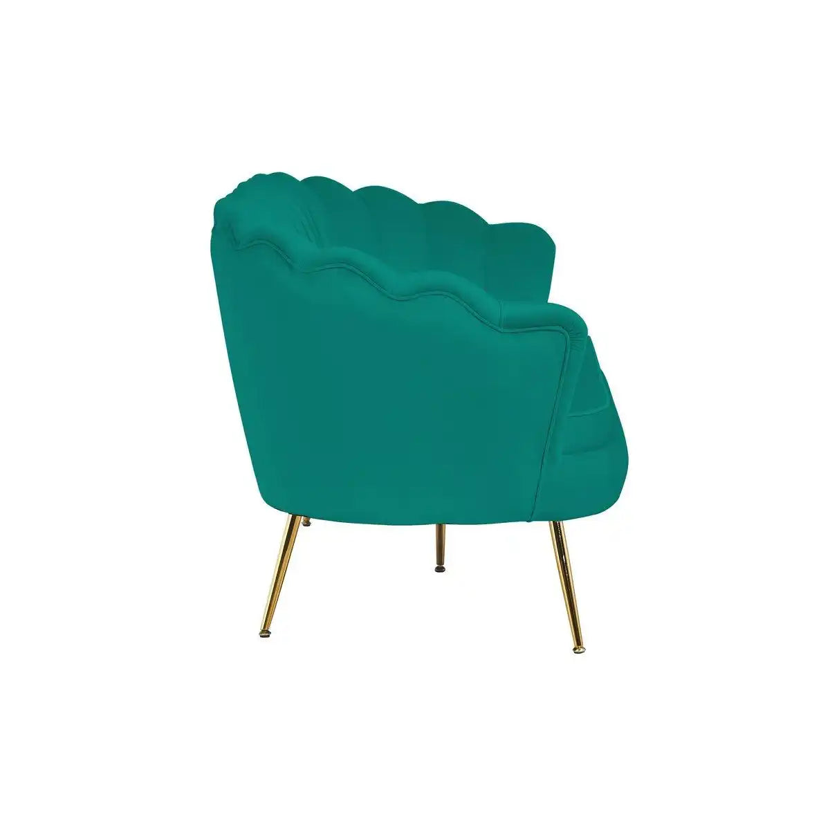 Muschelsofa 3-Sitzer aus Samt Grün - HomeDesign Knaus