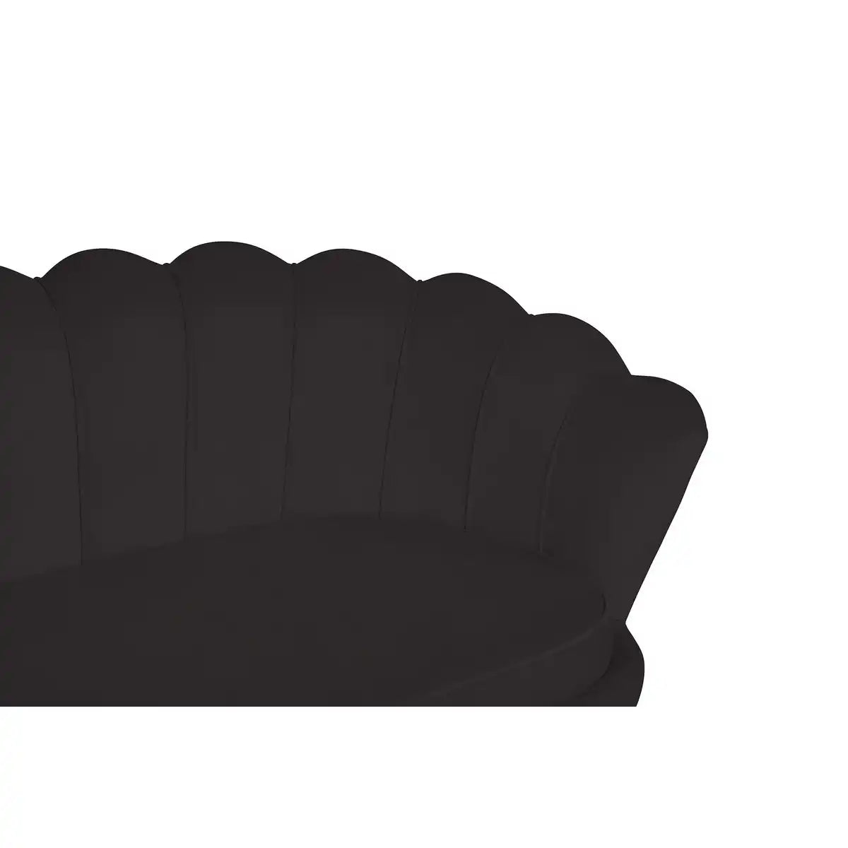 Muschelsofa 3-Sitzer aus Samt Schwarz - HomeDesign Knaus