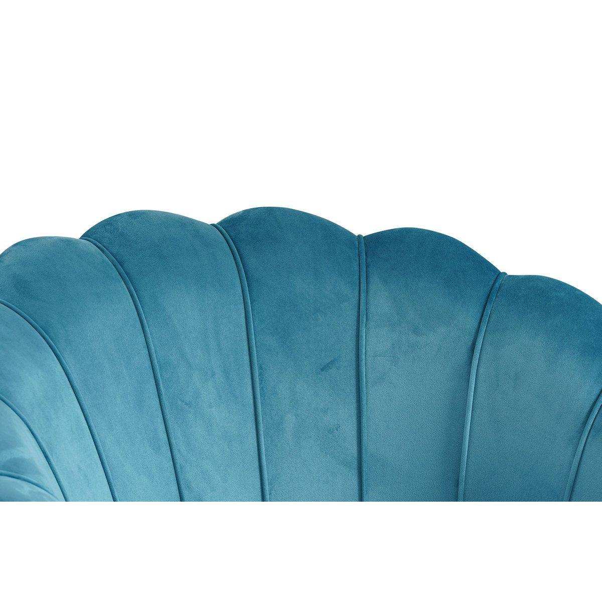 Muschelsofa aus Samt Blau - HomeDesign Knaus