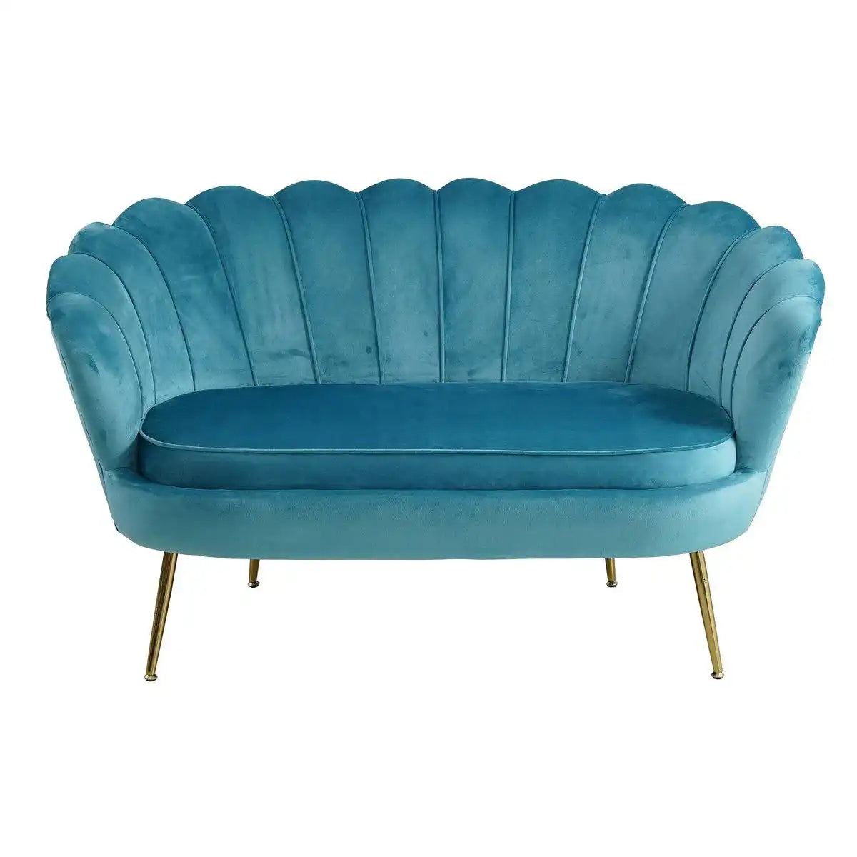 Muschelsofa aus Samt Blau - HomeDesign Knaus