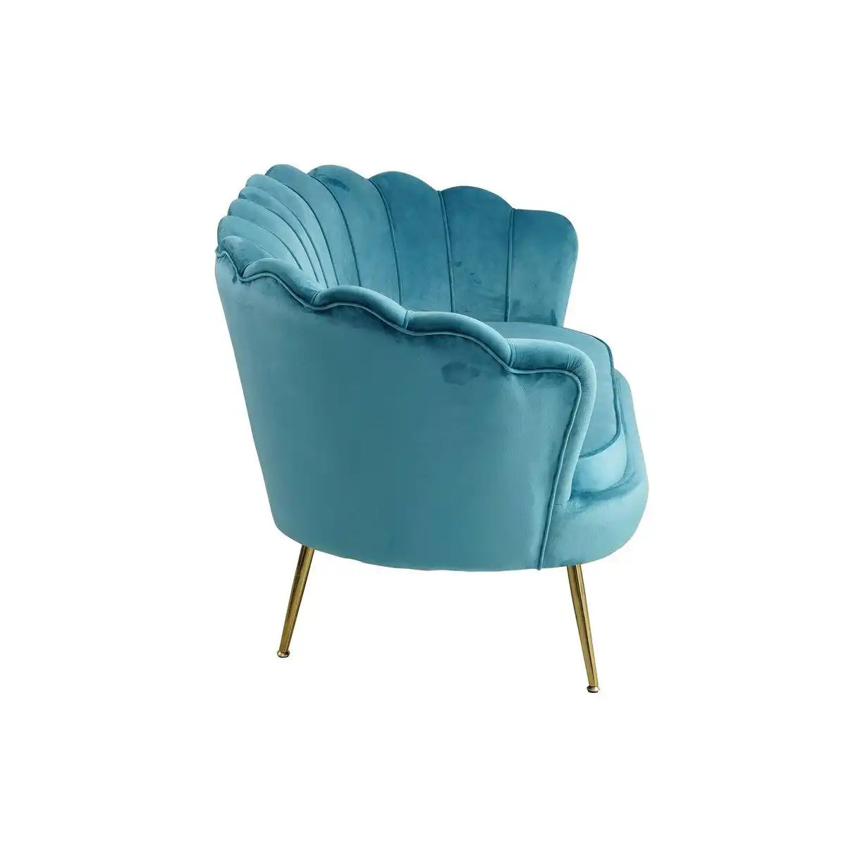 Muschelsofa aus Samt Blau - HomeDesign Knaus
