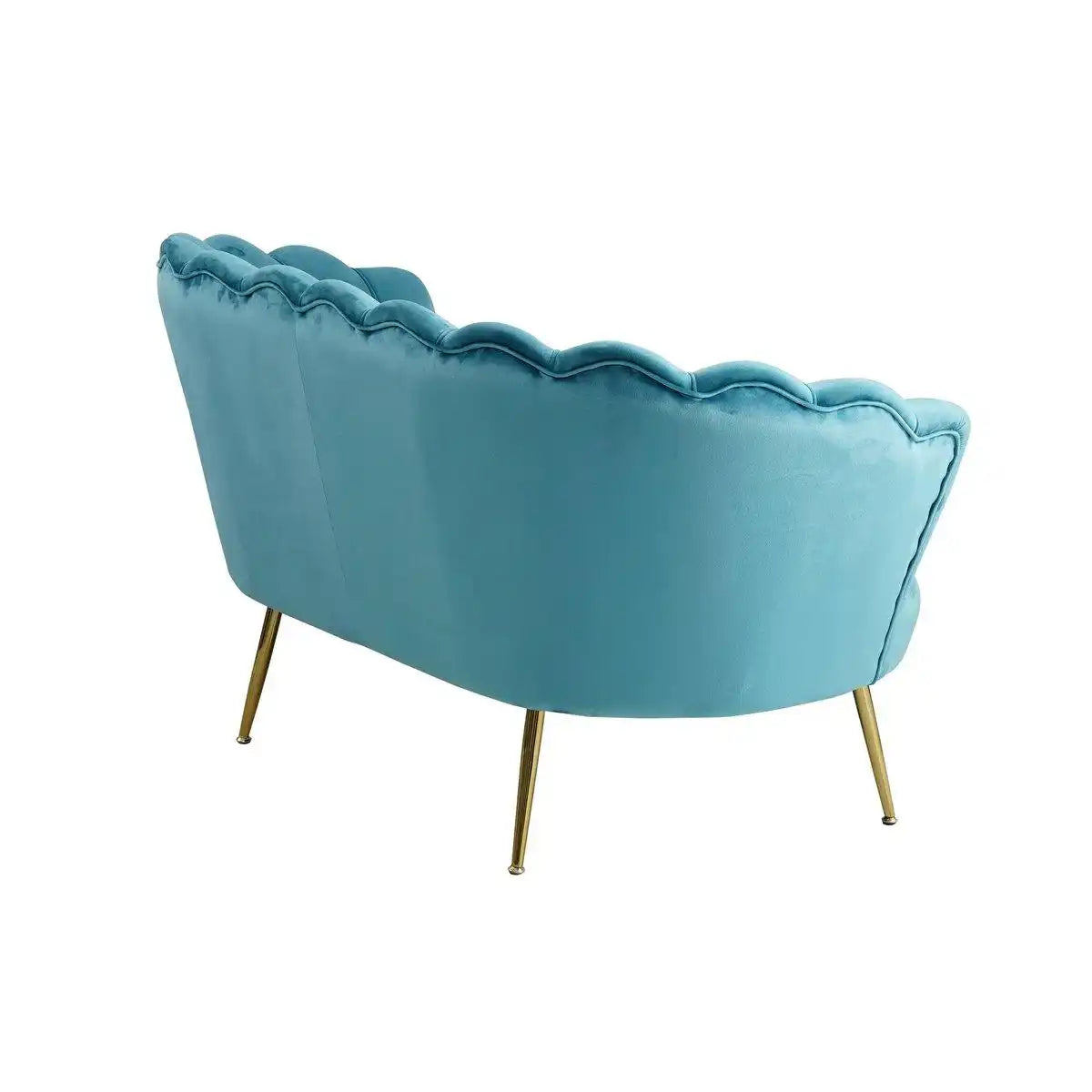 Muschelsofa aus Samt Blau - HomeDesign Knaus