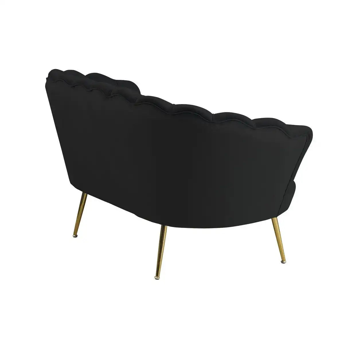 Muschelsofa aus Samt Schwarz - HomeDesign Knaus