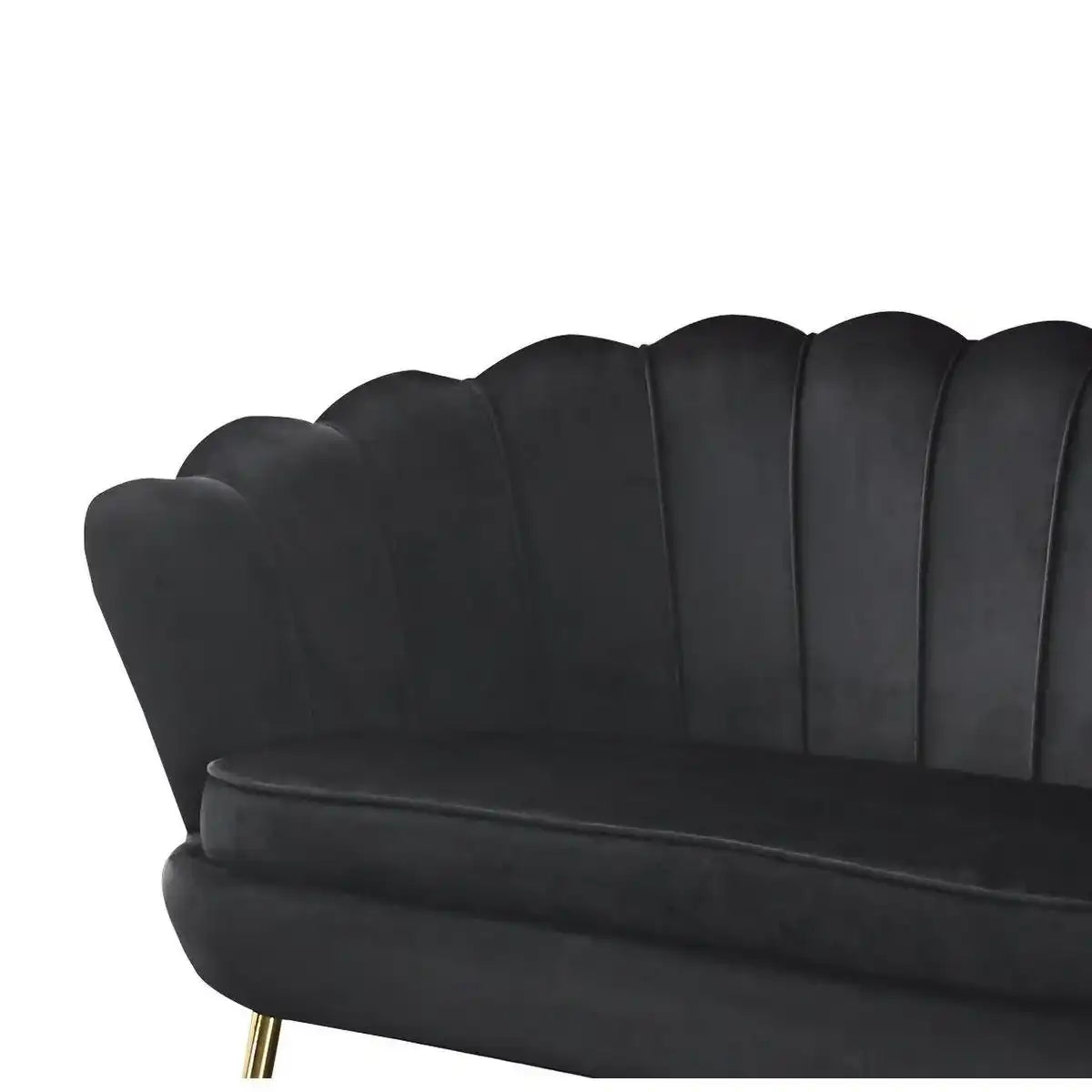 Muschelsofa aus Samt Schwarz - HomeDesign Knaus
