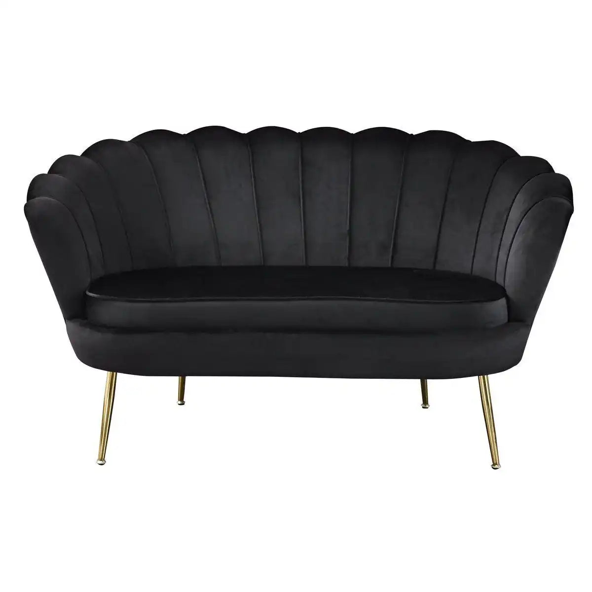 Muschelsofa aus Samt Schwarz - HomeDesign Knaus