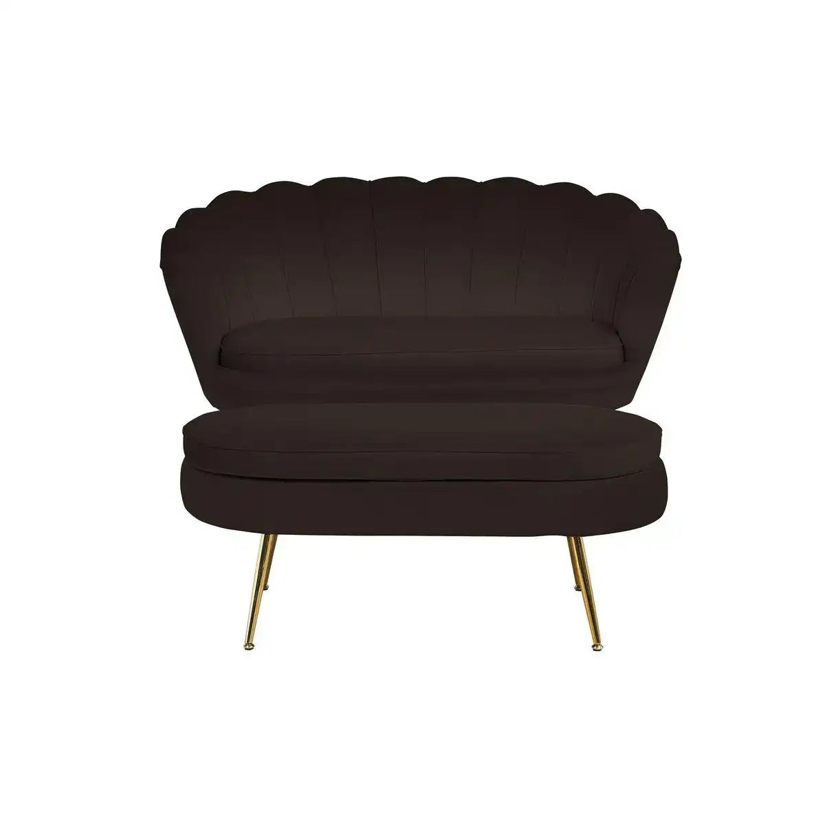 Muschelsofa aus Samt Schwarz - HomeDesign Knaus