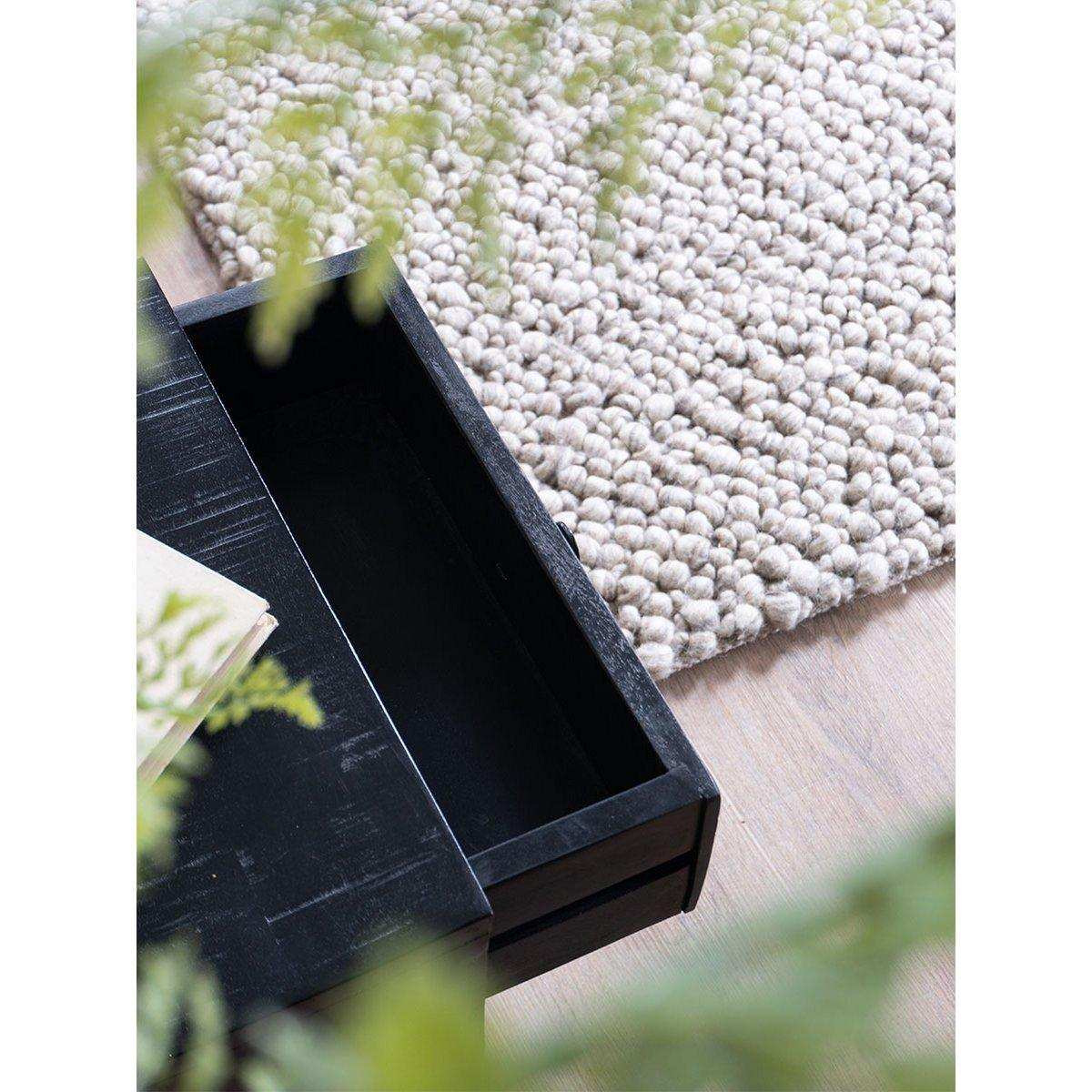 Nachttisch Kommode trocknet schwarzes Mangoholz - HomeDesign Knaus