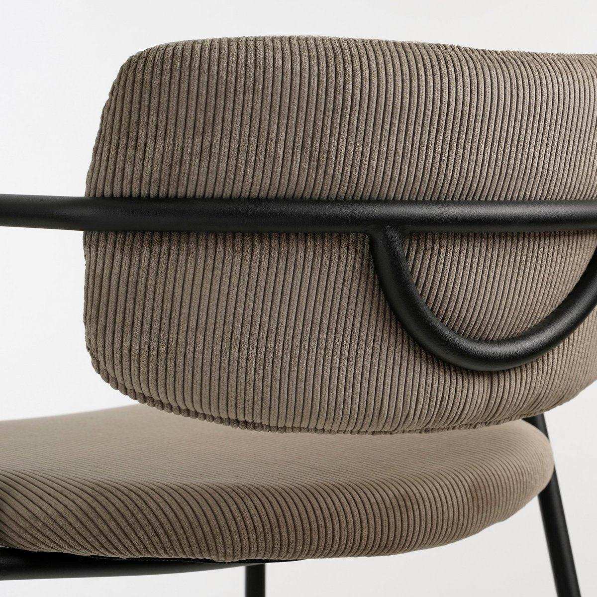 Nanet Barhocker – H91 cm – Samt – Beige - HomeDesign Knaus