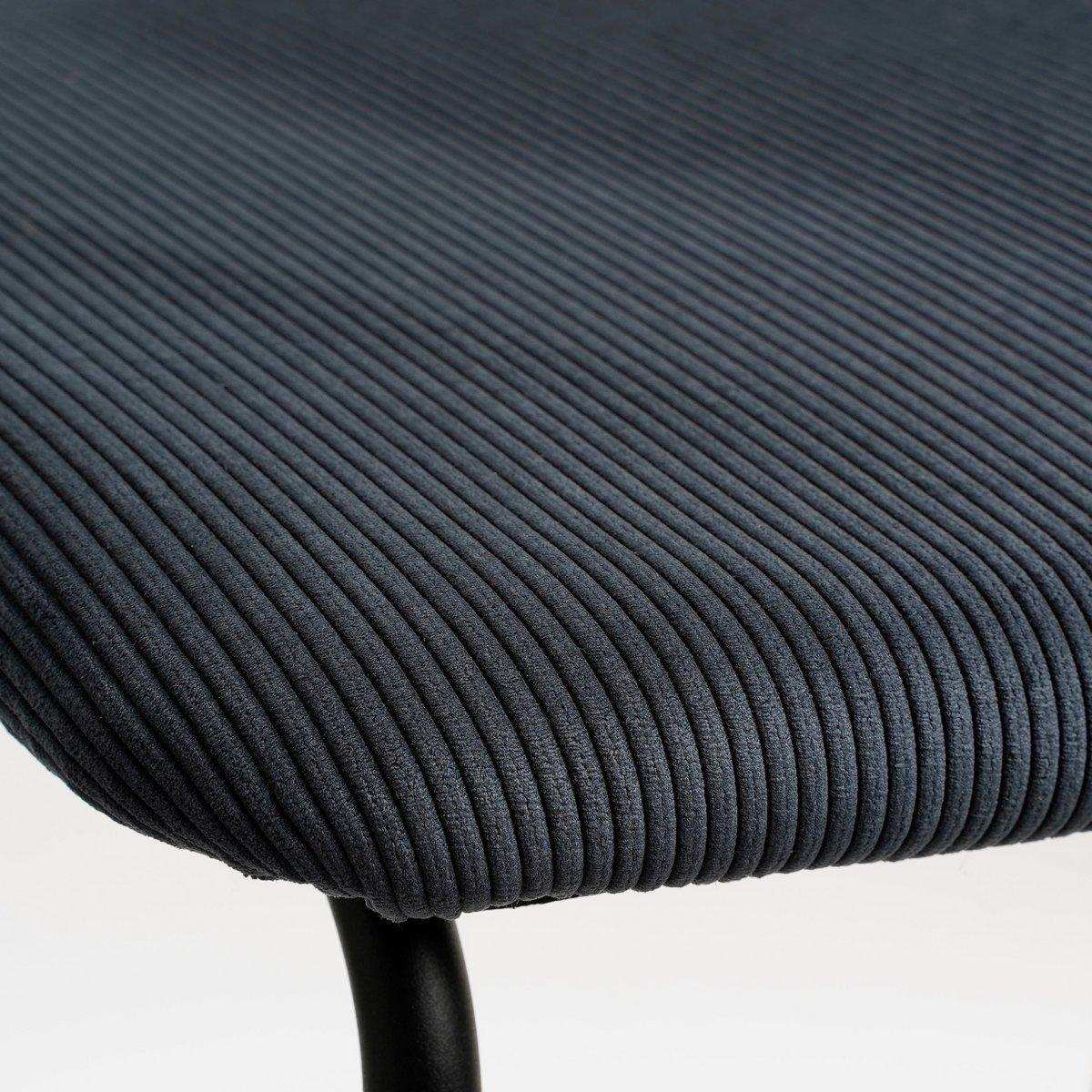 Nanet Barhocker – H91 cm – Samt – Dunkelblau - HomeDesign Knaus