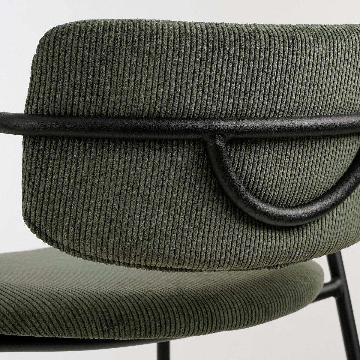 Nanet Barhocker – H91 cm – Samt – Dunkelgrün - HomeDesign Knaus