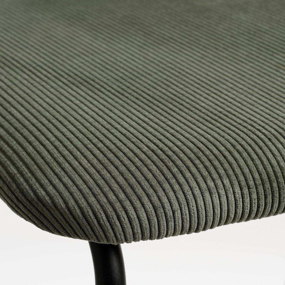 Nanet Barhocker – H91 cm – Samt – Dunkelgrün - HomeDesign Knaus
