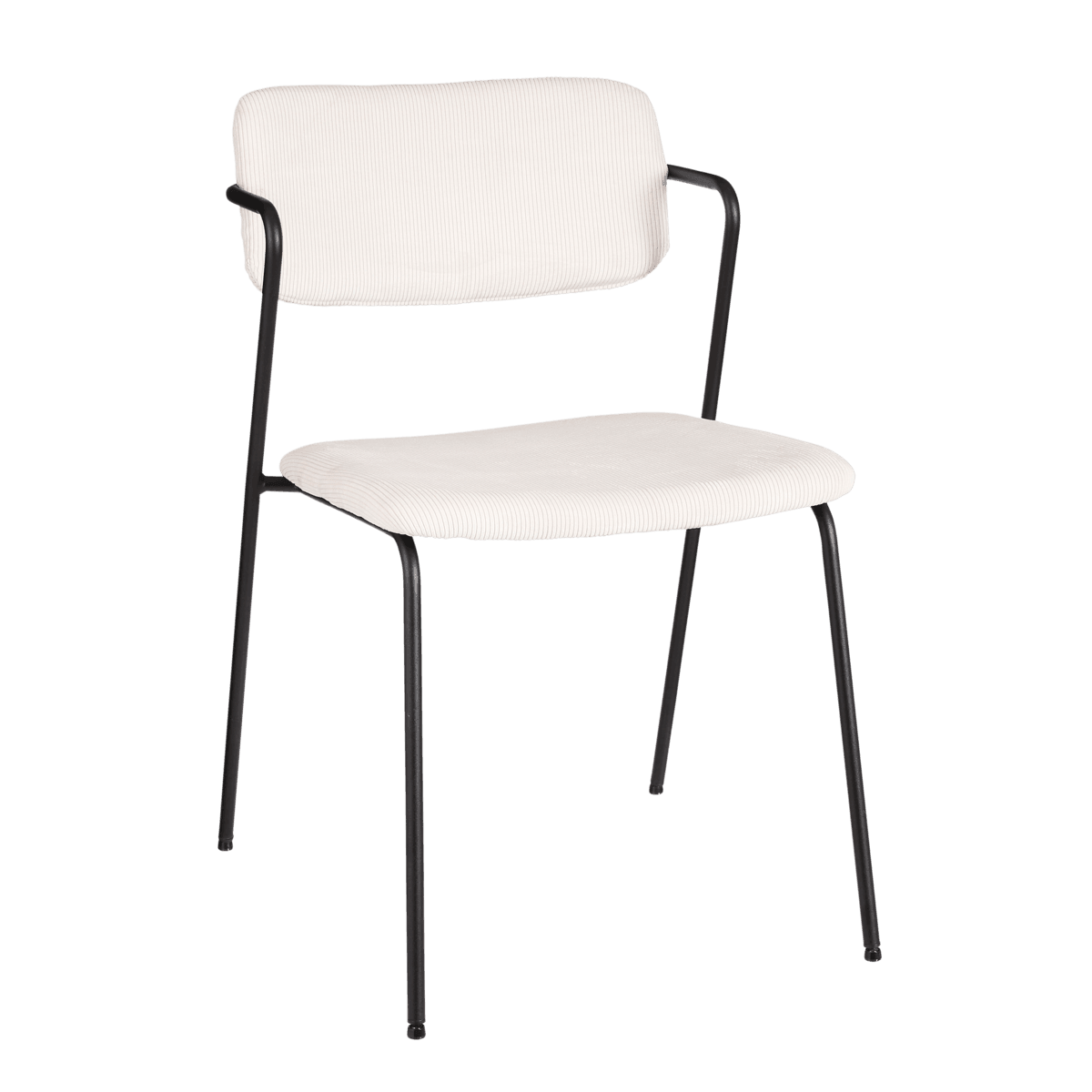 Nanet Esszimmerstuhl – Samt – gebrochenes Weiß - HomeDesign Knaus
