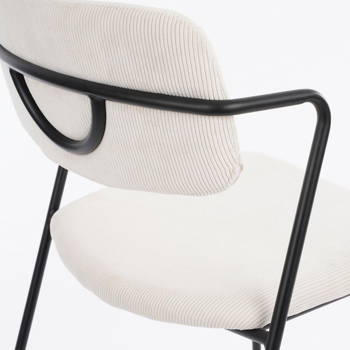 Nanet Esszimmerstuhl – Samt – gebrochenes Weiß - HomeDesign Knaus