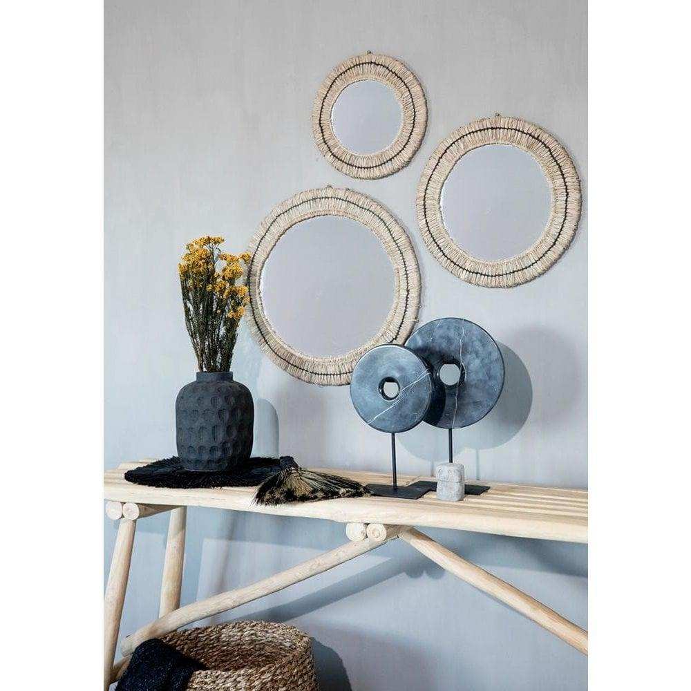 Natur Wandspiegel Gajih Spiegel Naturschwarz 41 cm - HomeDesign Knaus