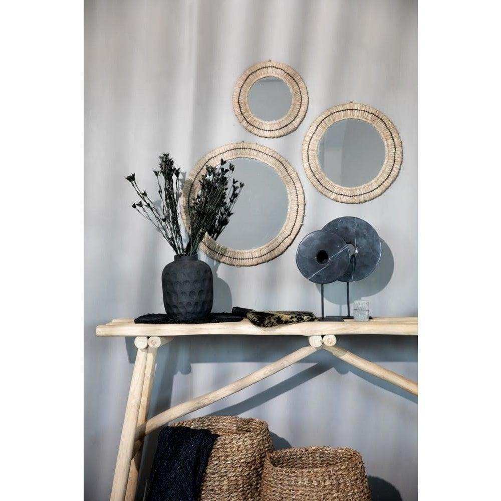 Natur Wandspiegel Gajih Spiegel Naturschwarz 41 cm - HomeDesign Knaus