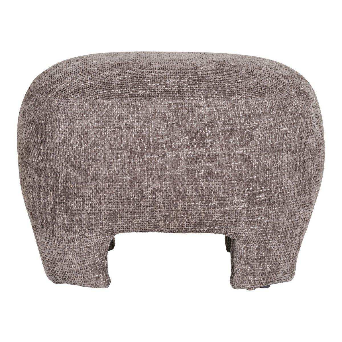 Nazare Pouf - Beige, Polyester/Schaum/Sperrholz, 53x41x38 cm - HomeDesign Knaus