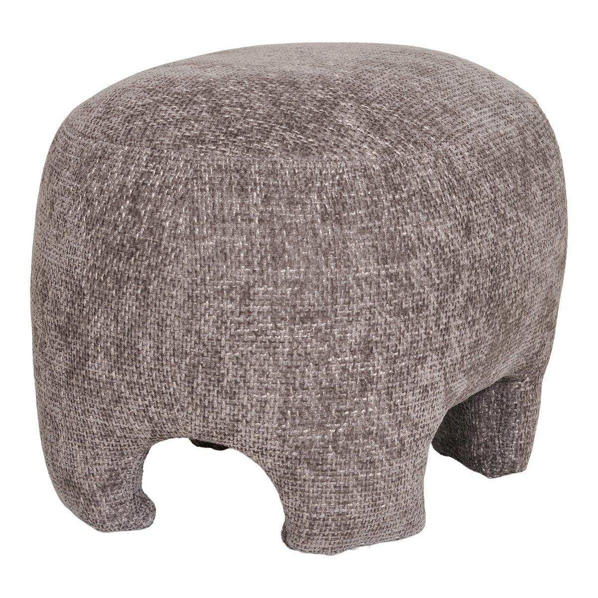 Nazare Pouf - Beige, Polyester/Schaum/Sperrholz, 53x41x38 cm - HomeDesign Knaus