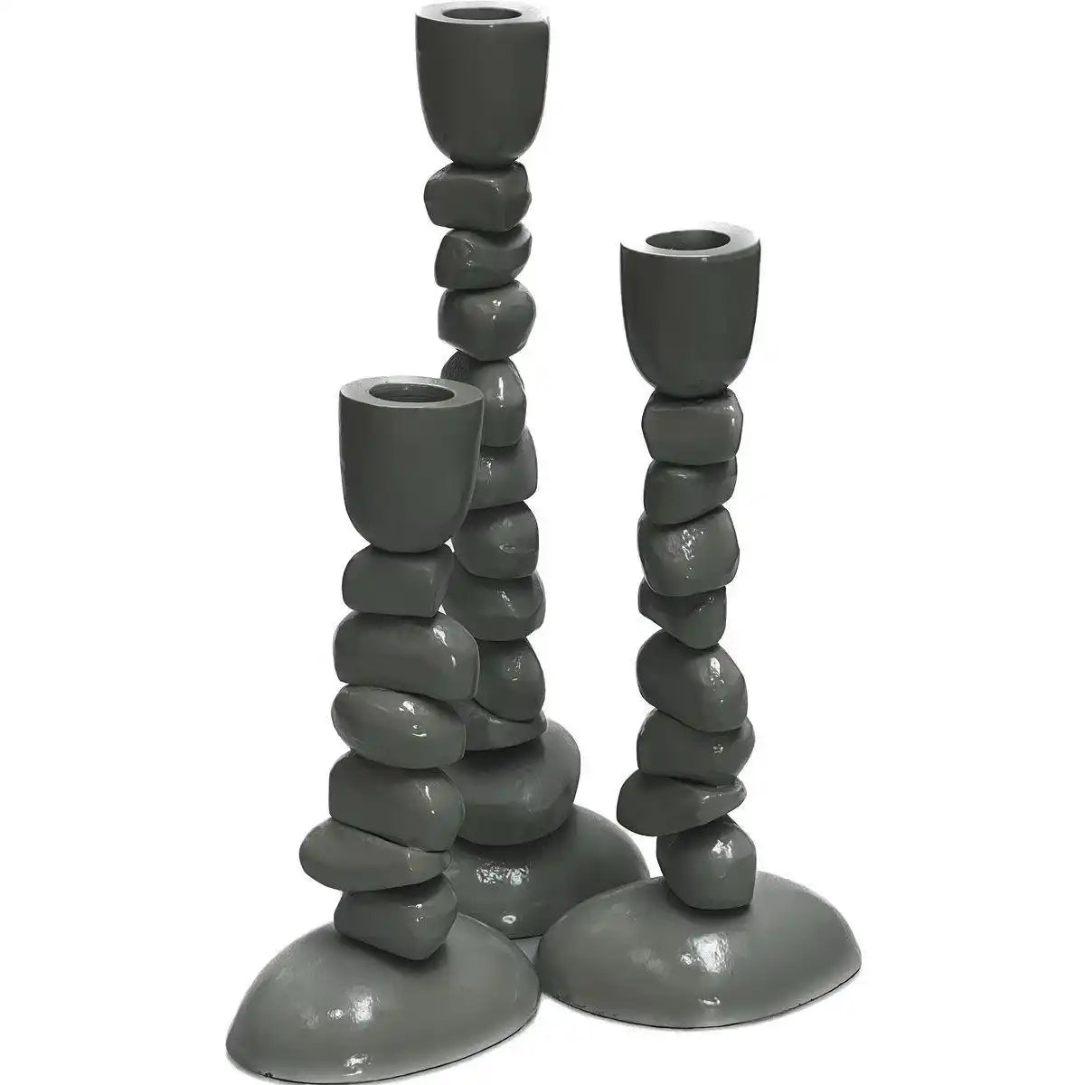 Nechi Elfenbein L10 x B8 x H28/22/19 cm – 3 Stück - HomeDesign Knaus
