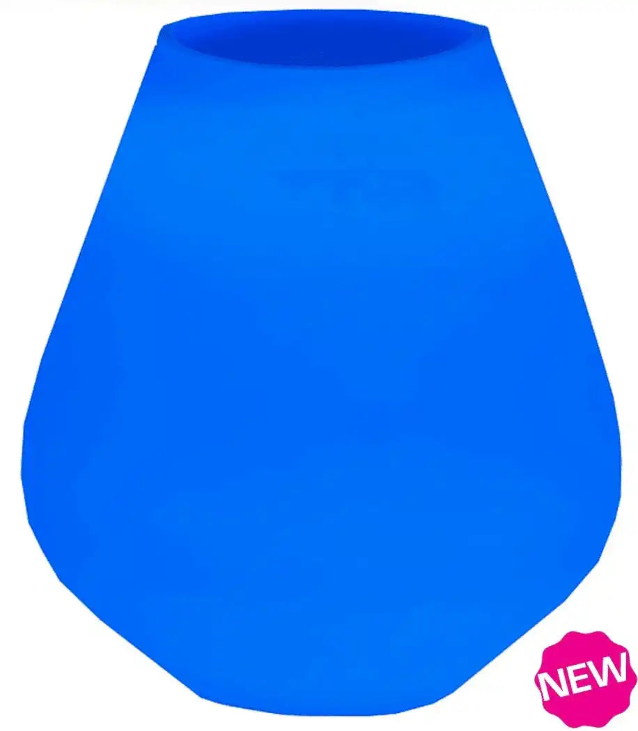 Neon blau Blumenvase Vase Dekoration Mundgeblasen - HomeDesign Knaus