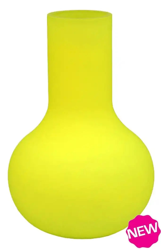 Neon gelb Blumenvase Vase Dekoration Mundgeblasen - HomeDesign Knaus
