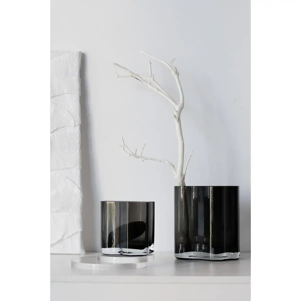Neue moderne Designvase, inspiriert von CORAL und Aalto, COR13 grau - HomeDesign Knaus