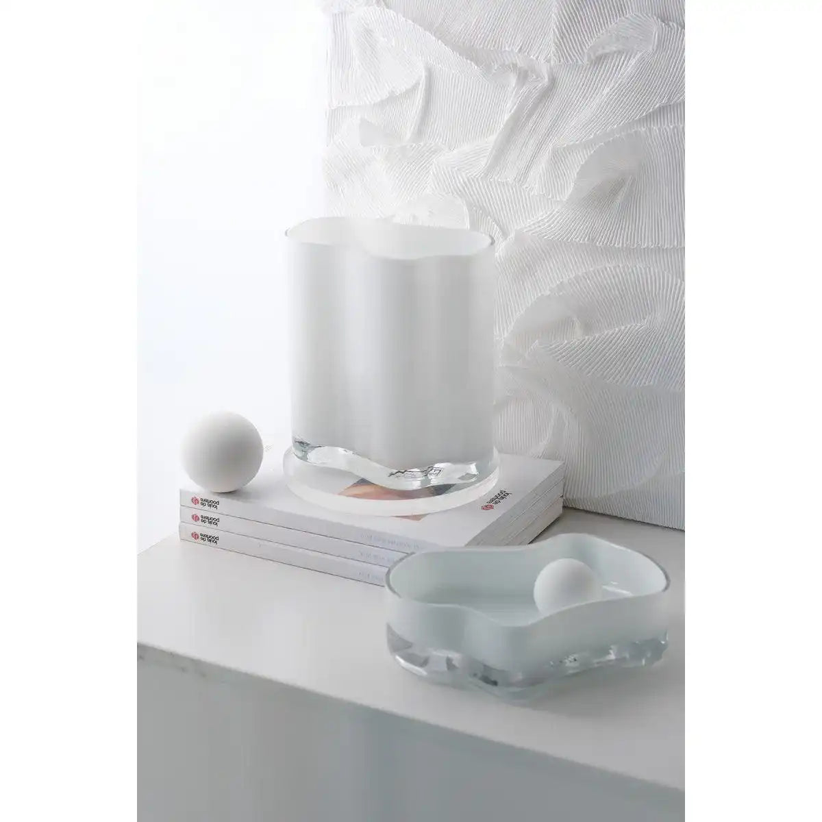 Neue moderne Designvase, inspiriert von CORAL und Aalto, mittlere Größe, COR20WH - HomeDesign Knaus