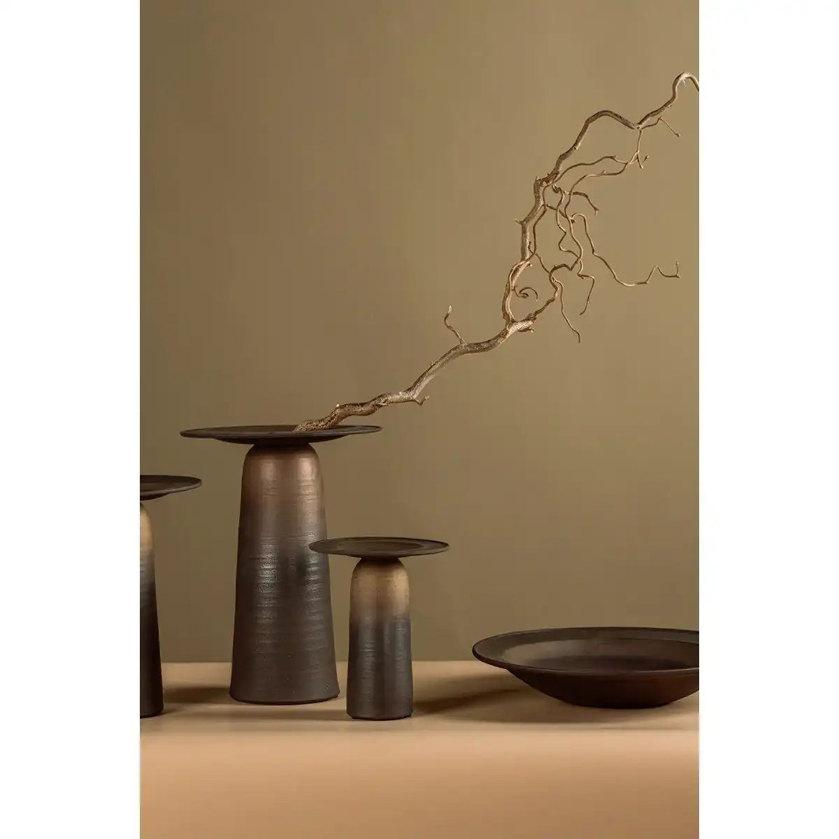 Neue moderne große flache Keramikschale East+West, ULF06BB - HomeDesign Knaus