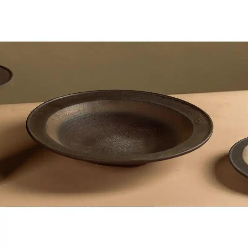 Neue moderne große flache Keramikschale East+West, ULF06BB - HomeDesign Knaus