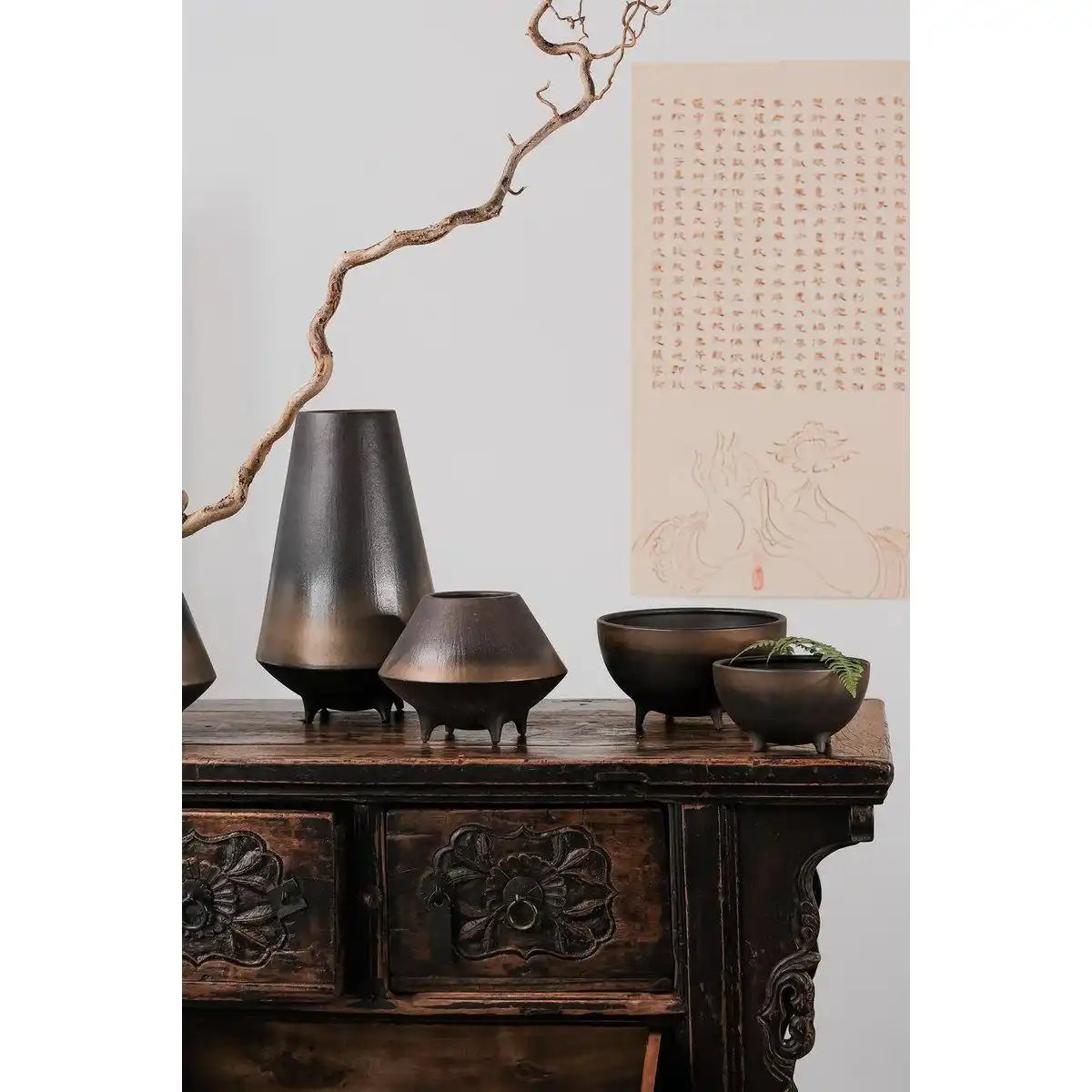 Neue moderne Keramik Glob große Schale Ost+West, OTA10BB - HomeDesign Knaus