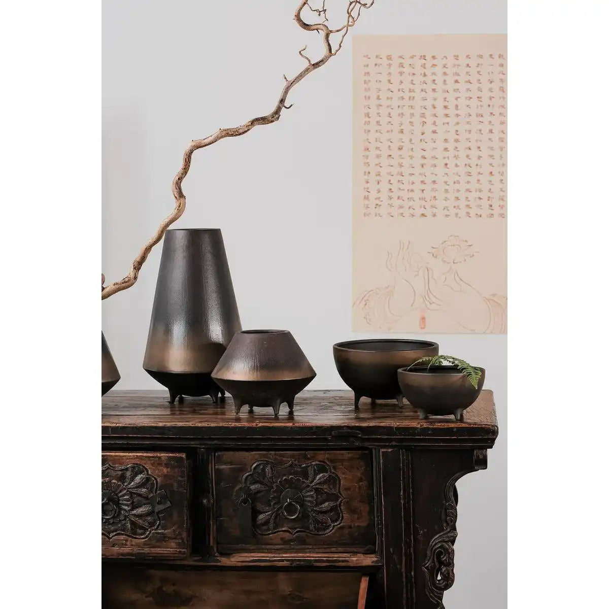 Neue moderne kugelförmige Keramikschale East+West, OTA08BB - HomeDesign Knaus