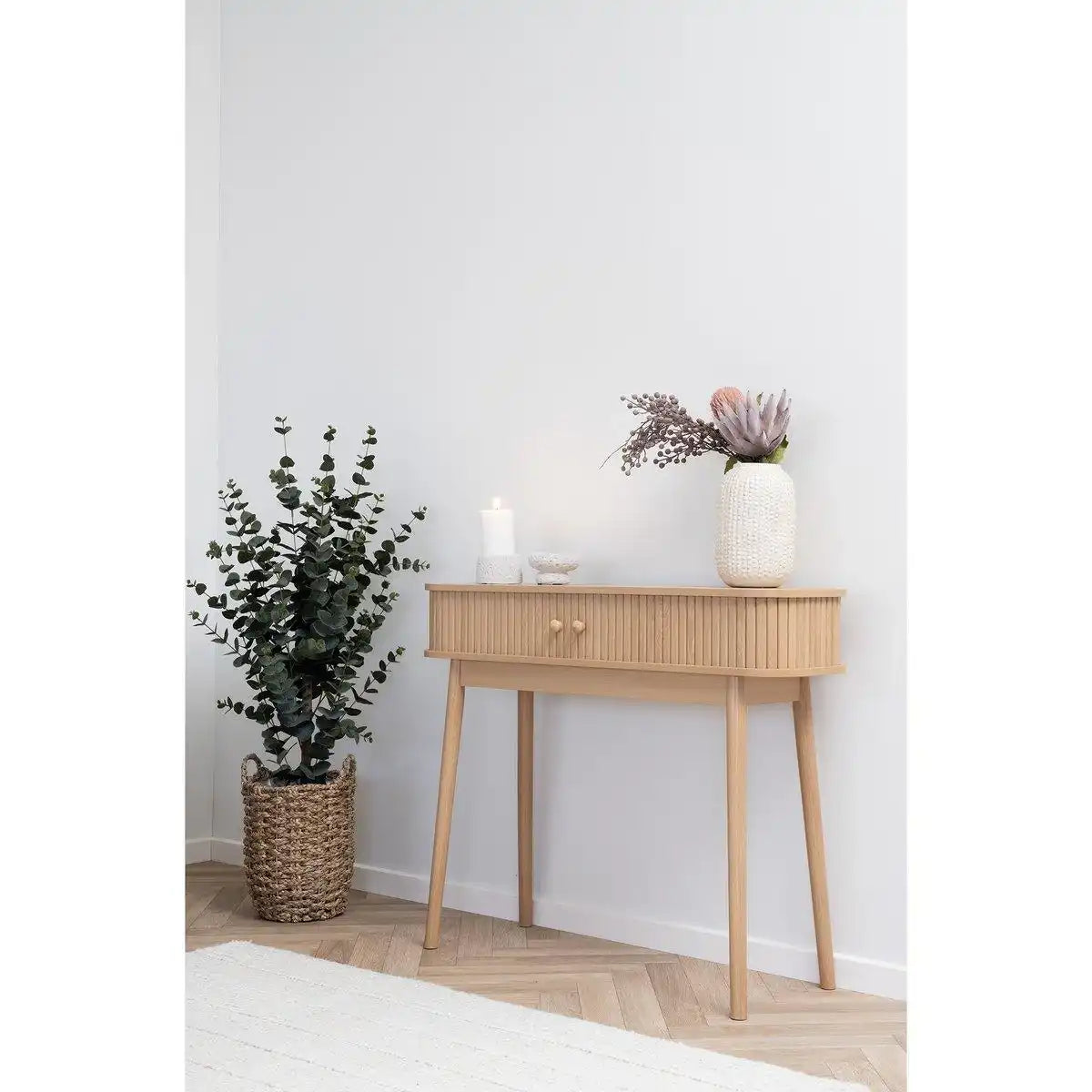 Nikko Konsolentisch – Natur, MDF/Kiefer, 100 x 30 x 80,5 cm - HomeDesign Knaus