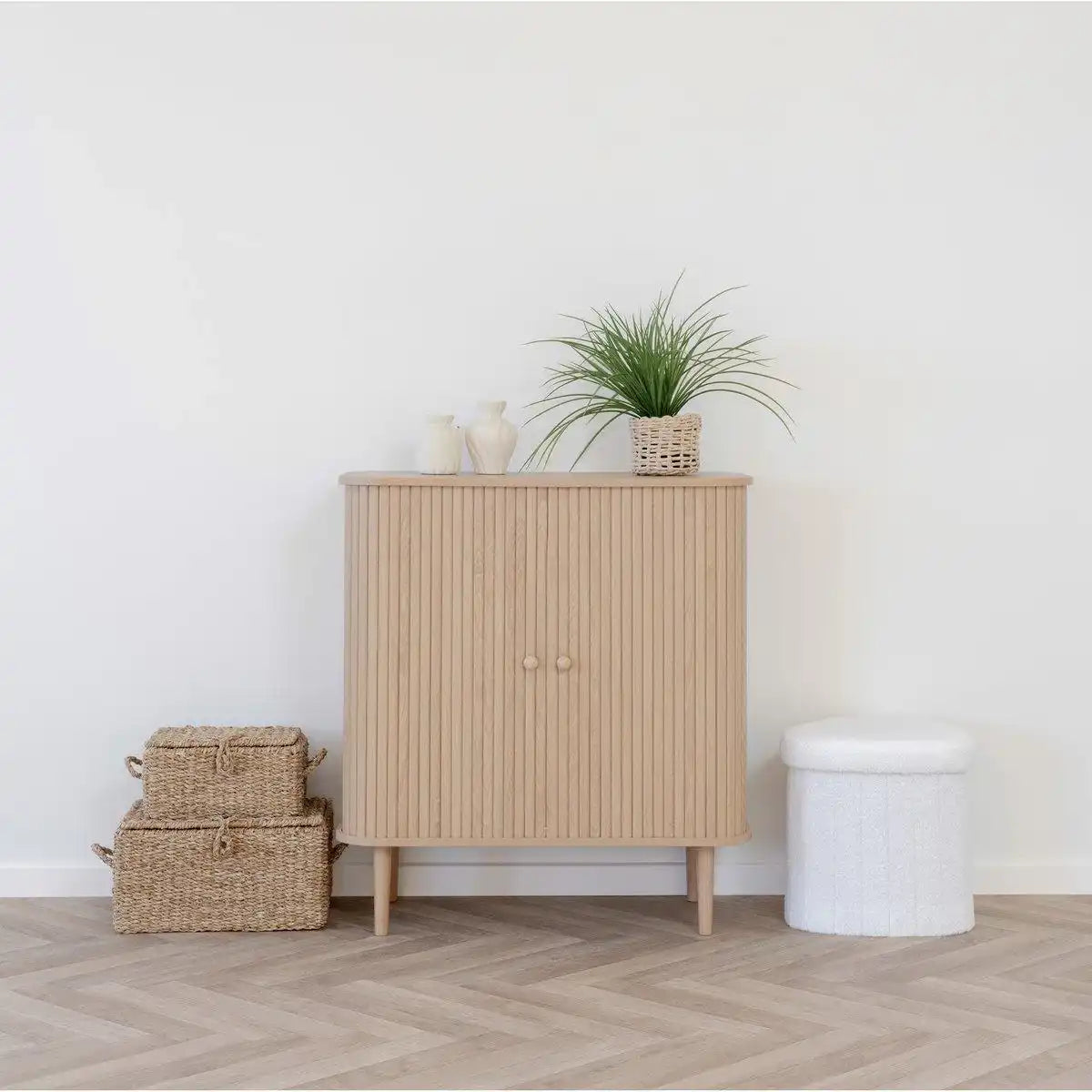 Nikko Sideboard – Natur, MDF/Kiefer, 80 x 40 x 87 cm - HomeDesign Knaus
