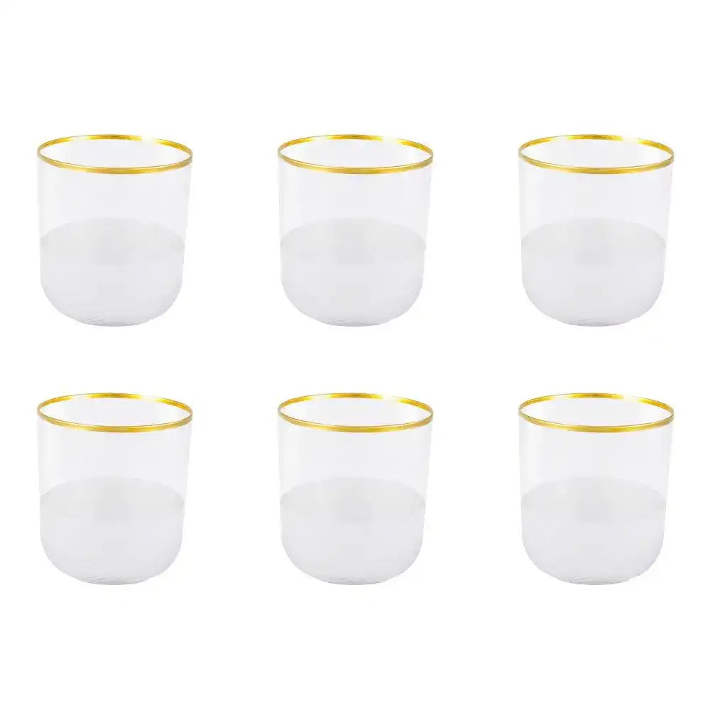 NISH GOLD EDGE NIEDRIGE WASSERGLÄSER – 6ER-SET - HomeDesign Knaus