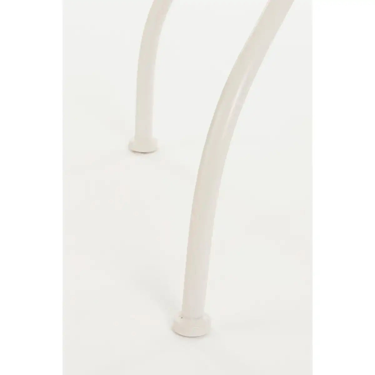 Odile Outdoor-Bistrotisch – H76 x Ø61 – Metall – Braun, Weiß - HomeDesign Knaus