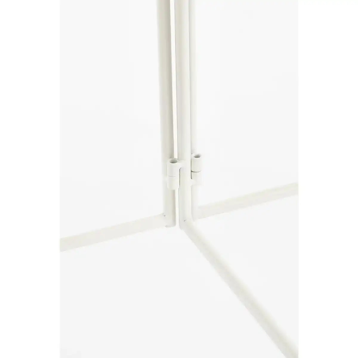 Odile Outdoor-Wandtisch – L63 x B33 x H71 cm – Metall – Braun, Weiß - HomeDesign Knaus