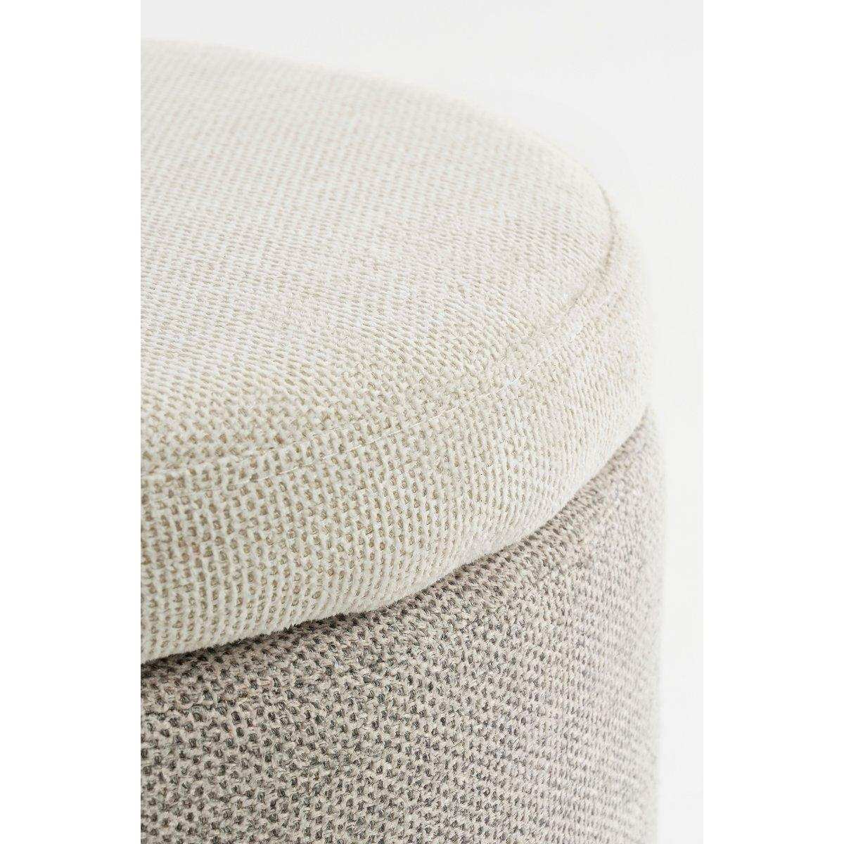 Ottomane mit Stauraum – H45 x Ø40 cm – Grau - HomeDesign Knaus