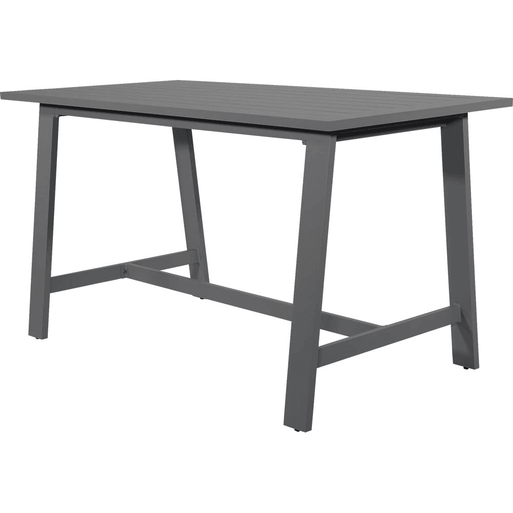 Outdoor Garten Bartisch matt anthrazit Alurahmen - HomeDesign Knaus
