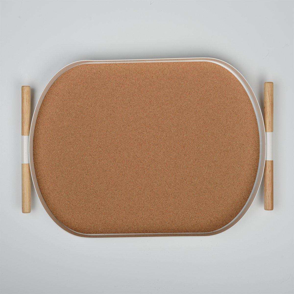 OVAL CORK WHITE TRAY - HomeDesign Knaus