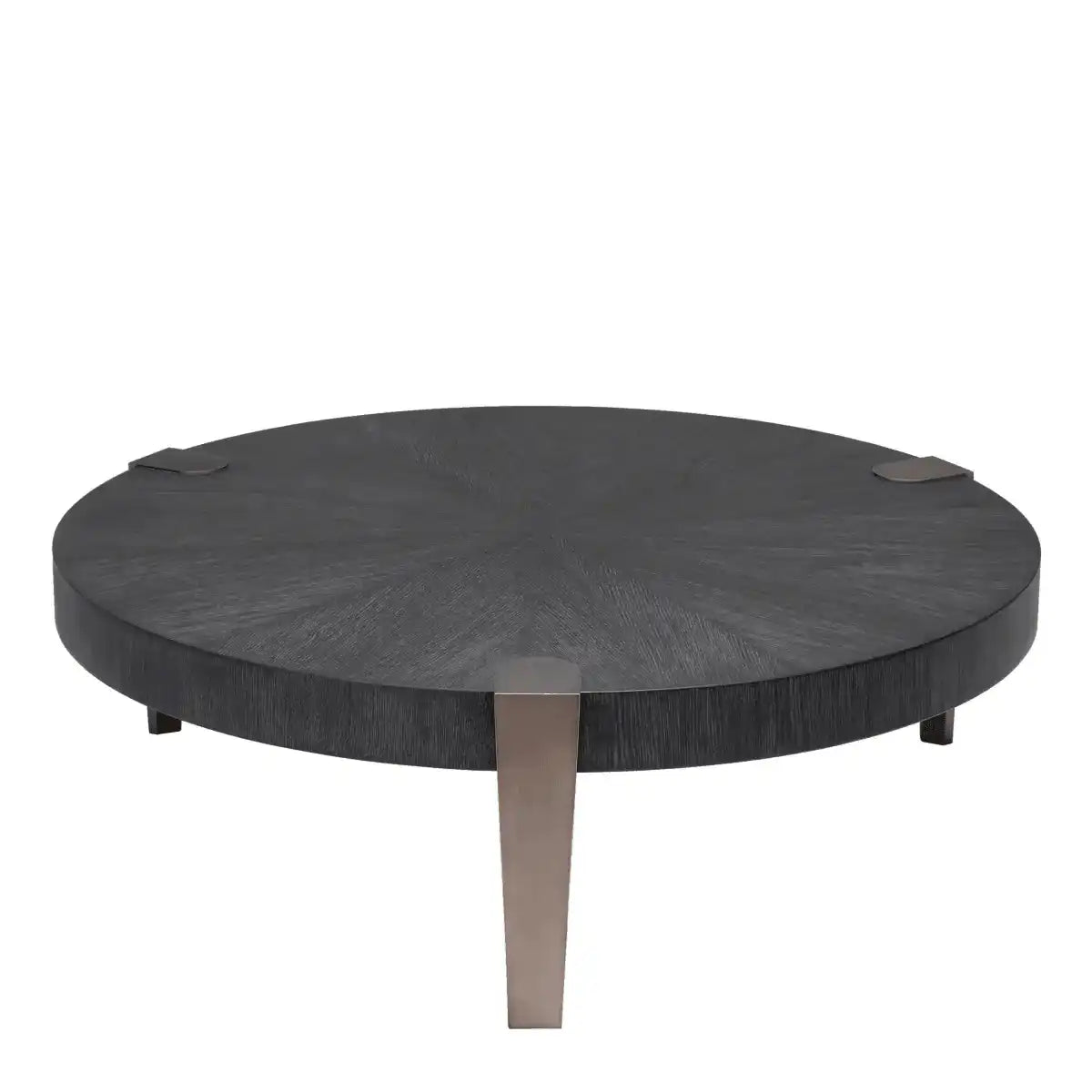 Oxnard Couchtisch Handarbeit Anthrazitgraues Eichenfurnier Bronze Finish - HomeDesign Knaus